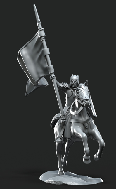 AE004731 Capitan de Gondor con Estandarte -- Davale Games
