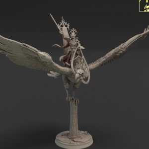 AE004909 Regal Guard Officer on Bird of Radiance -- Altos Elfos